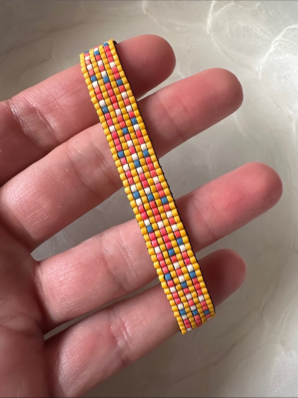 Handwoven Multicolor Bead Bracelet